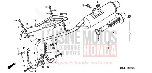 EXHAUST MUFFLER XR50R2 de 2002